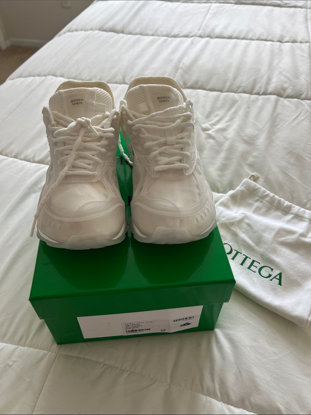 Bottega Veneta White Orbit Transparent Sneakers